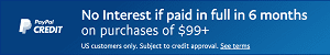 Paypal Credit No Interest if Paid in Full in 6 Months
